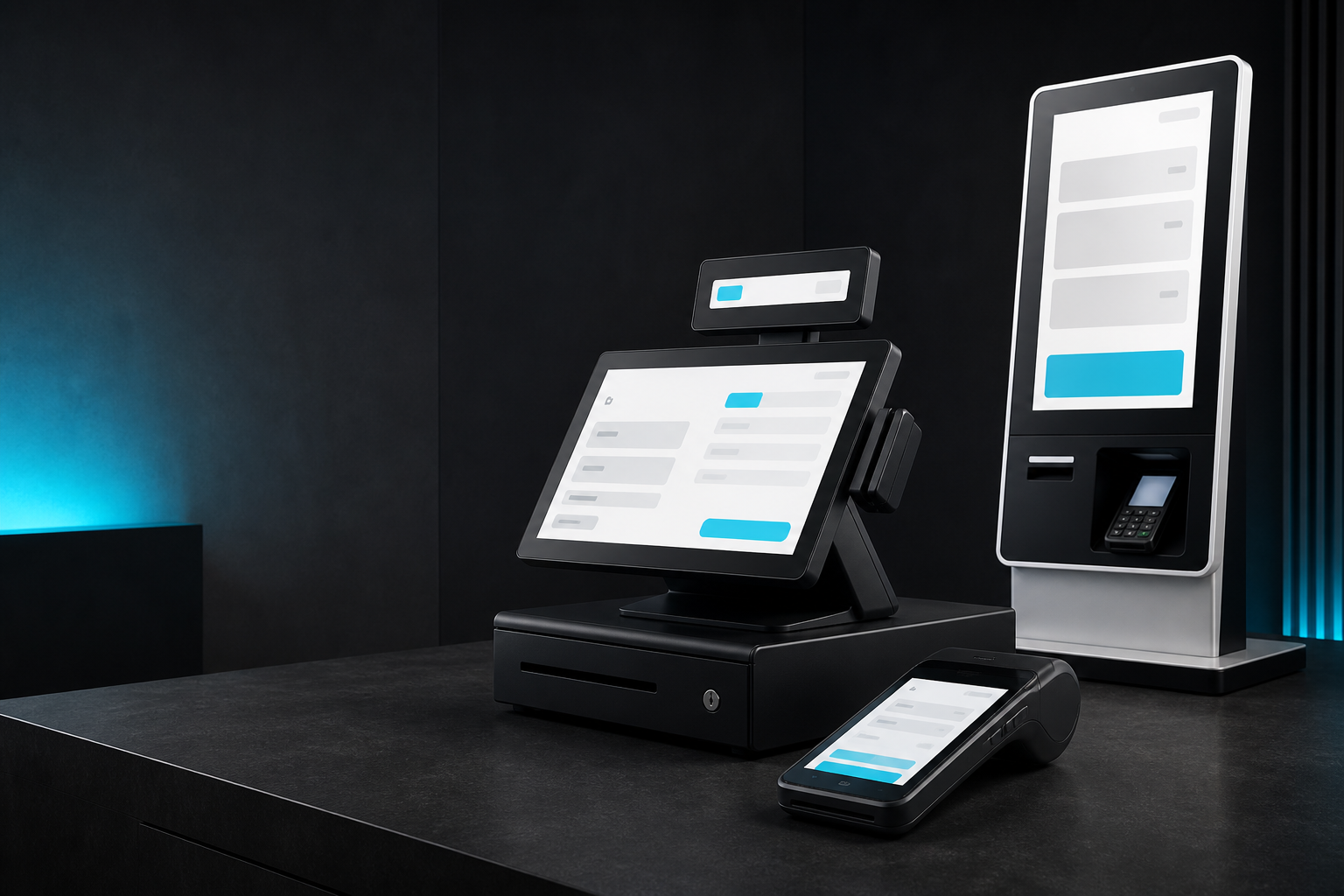 A collection of point-of-sale devices available through Epic Financial Systems