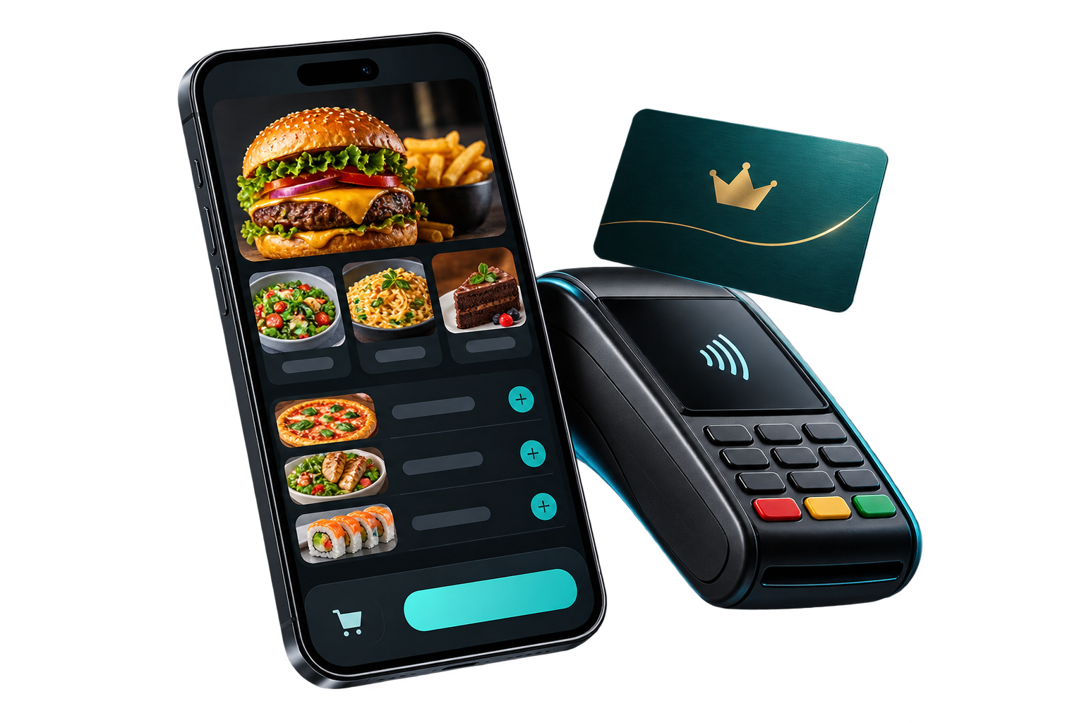 Mobile ordering, contactless payment, and customer loyalty tools