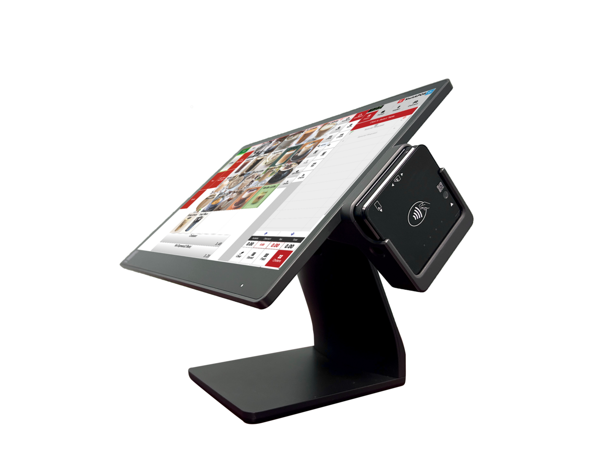 KwickPOS ACT touchscreen point-of-sale station
