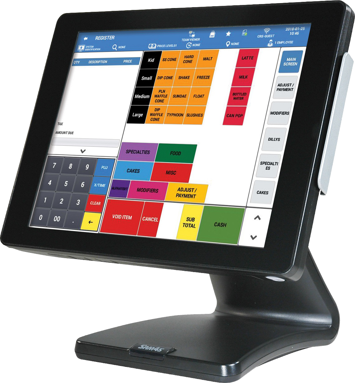 SAM4S touchscreen point-of-sale terminal